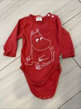 Moomin by Martinex Red Baby One-Piece with Moomin Character Size 0-3M/62cm